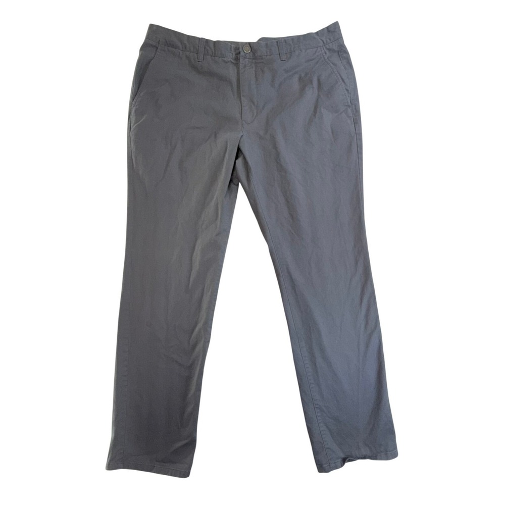 Bonobos Mens Slim Fit Chino Pants Grey Cotton Stretch Size 38x32 Business Casual